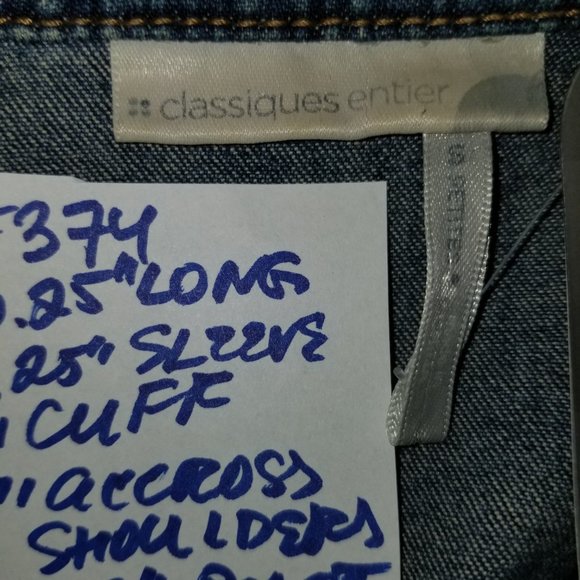 #374 NWT Classique Entier Denim Fringe Jacket SP - Picture 7 of 9